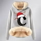 thumbnail image 4 of WILLBEST Sudaderas para Mujer, Sudadera con Capucha Estampada con Letras Navideñas, Lana Gruesa, Cálida para Invierno, Estilo Pullover, Sudadera de Moda XX-Grande, 4 of 4