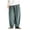 Dark Green, variant on Men's Casual Loose Solid Color Linen Pants, Cotton Linen Wide Leg Harem Trousers Chinese Style for Bohemian Fashion and Comfort,Black,L
