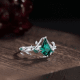 thumbnail image 3 of Kite Cut Emerlad Wedding Ring in 925 Sterling Silver - Proposal Promise Ring - May Birthstone, 3 of 6
