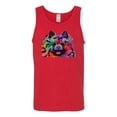 thumbnail image 2 of Wild Bobby, Colorful Rainbow Pomeranian Dog Animal Lover Mens Graphic Tank Top, Red, Large, 2 of 3