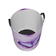 thumbnail image 3 of XMXY Round Laundry Basket Organizer, Purple Butterfly Flying Waterproof Collapsible Dirty Clothes Basket Laundry Hamper, Small Size, 3 of 8