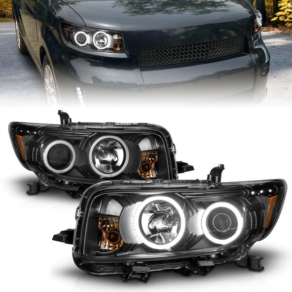 ANZO USA 121280 Projector Headlight Set w/Halo Fits select: 2008-2010 TOYOTA SCION