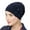 Dark Blue, variant on Women Solid Rose Flower Stretch Beanie Hat Headwear Hairband Turban Headwrap Cap