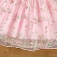 thumbnail image 6 of VNKIDY Girls Kids Spaghetti Strap Dress With Floral Embroidery Tulle Skirt Bow Decor For Toddlers Summer Daily Wear Casual Outings Trendy Dress, 6 of 6