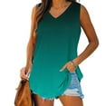 thumbnail image 1 of mfyjkho Camisetas Sin Mangas Para Mujer, Blusa Informal De Verano Sin Mangas Con Cuello En V Y Estampado Para Mujer Tops Casuales Para Mujer Xl, 1 of 8