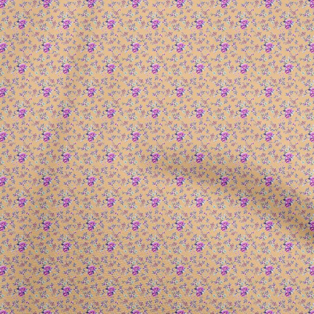 oneOone Cotton Poplin Light Peach Fabric Baroque Craft Projects Decor Fabric Printed By The Yard 42 Inch Wide
