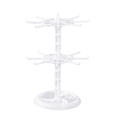 thumbnail image 1 of Countertop Acrylic Rotating Keychain Rack Adjustable 2 Tire Spinner Display Holder Trinkets Jewelry Organizer Stand-B, 1 of 6