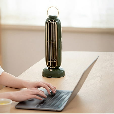 

USB Tower Fan 3600MAh Battery Rechargeable Aromatherapy Leafless Tower Fan Portable Desktop Air Cooler Study -A