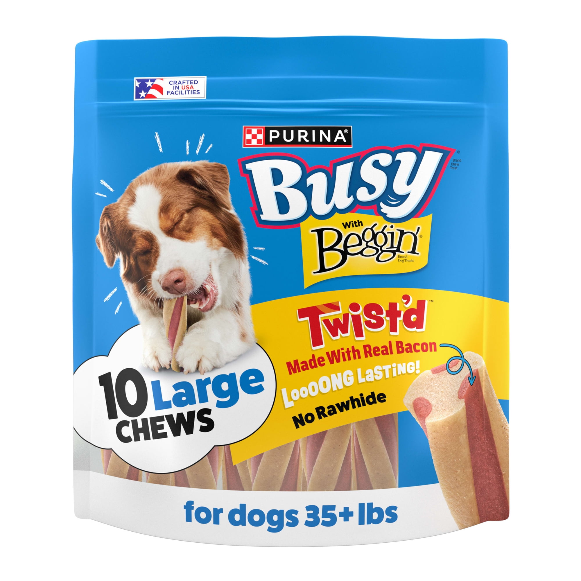 Purina Busy Twist’d With Beggin’ Large Dog Chew Treats, 36 oz.
