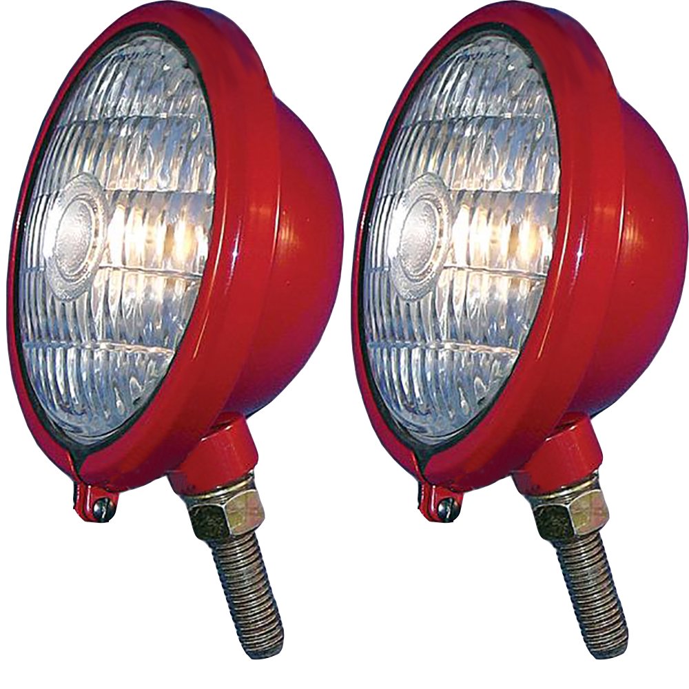 375855R91 Two 12V Red Front Lights For Case IH Farmall Cub ABC Super H
