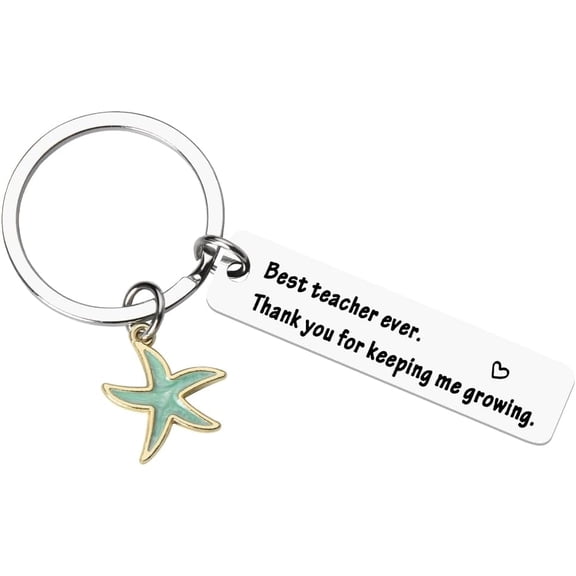 Best Teacher Ever Gifts Keychain for Women Teacher Appreciation Gifts for Best Teachers Birthday Retirement Gifts from Student Cute Thank You Key Chain for Teacher Graduation Christmas Gifts Ideas