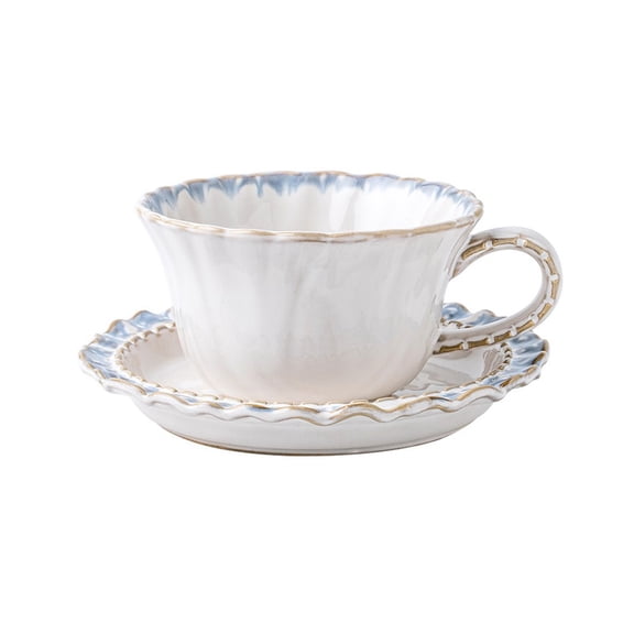 French Lace Coffee Cups And Saucers Set Home Ceramic Pull Coffee Cups Vintage Afternoon Tea Latte Cups