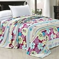 thumbnail image 2 of BOON Throw & Blanket Blossom Flower Flannel Fleece Blanket, 2 of 2