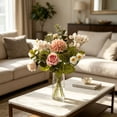 thumbnail image 5 of Mixed Artificial Flower Bouquet Faux, Silk Roses Floral Arrangement, Fall Seasonal Home Decor, Thanksgiving Table Centerpiece Wedding Party Decoration, 5 of 6
