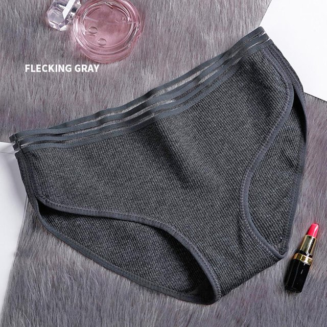 Calzoncillos sin costuras de una pieza transpirables para mujer Ropa interior de talla grande de algodón de cintura media Likrtyny Para estrenar