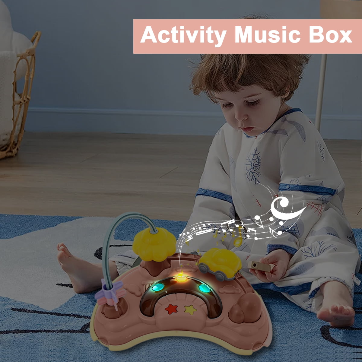 GIATUEE 4 in 1 Baby Walker with Wheels, Foldable Walker for Baby Boys Girls, 7 Months+(Pink)
