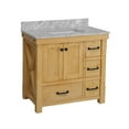 thumbnail image 6 of Tuscany 36" Bathroom Vanity with Driftwood Cabinet and Carrara Marble Top, 6 of 7