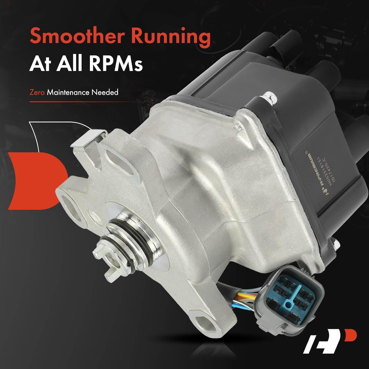 A-Premium Ignition Distributor with Cap and Rotor Compatible with Honda Civic 1996 1997 1998 Civic del Sol 1996-1997