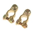 thumbnail image 1 of LOVIVER 2 Pieces Gold Battery Terminals Connectors Clips Clamps for Car Truck Motorcycle, 1 of 7