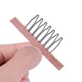 thumbnail image 4 of 24 Pcs/Lot Steel Wig Clips with Cloth Combs for Hairpiece Caps and Wig Making Accessories (Light Brown), 4 of 5