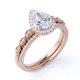 thumbnail image 4 of JeenMata Anillo de Bodas Art Déco de Moissanita de Corte Pera de 1,5 Quilates Engastado en Oro Rosa de 18 K sobre Plata, Anillo Clásico, 4 of 6