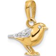 thumbnail image 4 of 14K Yellow & Rhodium And White D/C 3D Bird Pendant (Width 14.5) (Length 17) - Jbsp, 4 of 5