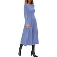 thumbnail image 3 of PRETTYGARDEN Women's Fall Long Sleeve Midi Dress Casual Elegant Ruffle Flowy A Line Swing Cocktail Party Dresse, 3 of 7