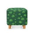 thumbnail image 2 of SCRAWLGOD St. Patrick's Day Shamrock Print Green Footstool Cover, Square Ottoman Cover Footrest Sofa Slipcovers Stool Covers Soft Footstool Covers Slipcovers with Anti-Slip Band, 2 of 7