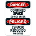 thumbnail image 1 of Confined Space Do Not Enter Bilingual Sign, OSHA Danger Sign,, 1 of 1