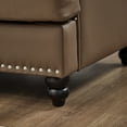 thumbnail image 4 of Modern Classic Design with Nails Living Room 2+3 Seater Sofa Fabric Couch,Upholstered Polyester (Brown), 4 of 11