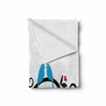 thumbnail image 2 of Wedding Soft Flannel Fleece Throw Blanket, Mr. and Mrs. Swirled Branches Hearts Love Birds Happiness Simplistic Design, Cozy Plush for Indoor and Outdoor Use, 60" x 80", Red Blue Black, by Ambesonne, 2 of 6