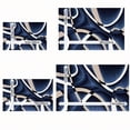 thumbnail image 3 of Blue Abstract Geometric Waves Area Rug - Washable Non-Slip Indoor Carpet, 3 of 6