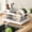 White, variant on Dish Drying Rack for Kitchen Counter, Carbon Steel Sink Organization with Drainboard & Cutlery Holder, Space-Saving Sturdy Metal Rack (Gray)