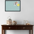 thumbnail image 3 of PinPix ArtToFrames 24x16 Custom Cork Bulletin Board Argyle Turquoise   Poster Board Has a Fabric Style Canvas Finish, Framed in Satin Black (PinPix-648), 3 of 6