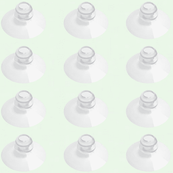 12-Piece Small Clear Suction Cups, 1.2 Inch, No Hooks, No Holes, Strong and Reusable