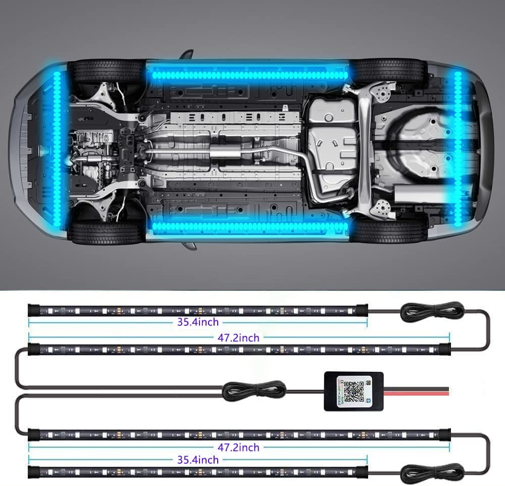 Gowinsee Double Row Car Underglow Lights Kit