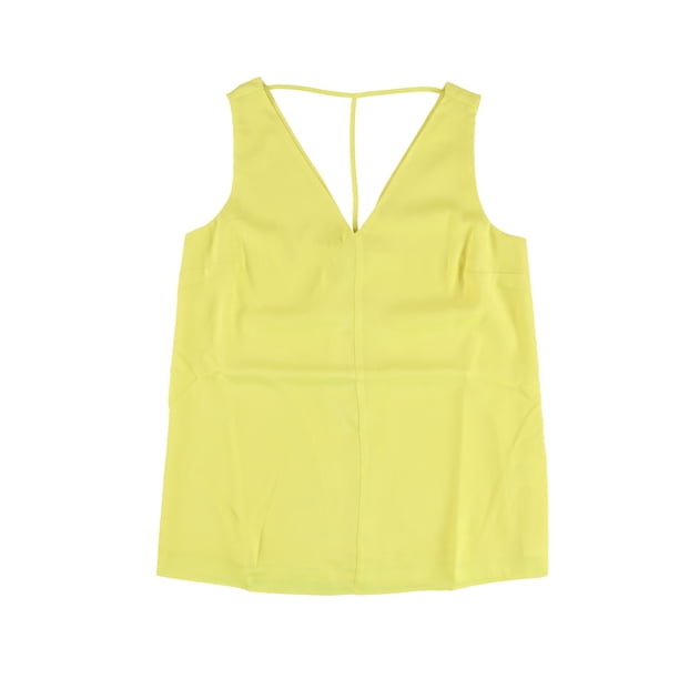 Blusa bar III Tejida Con Espalda En V Para Mujer Amarillo Grande