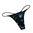thumbnail image 3 of Gibobby Tangas de sexy mujer Braguitas estampadas sexy informales de vacaciones diarias para mujer(Negro,XL), 3 of 5