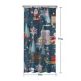 thumbnail image 5 of Dark Blue Christmas Santa Pattern Shower Curtain 36"x72" ,Bathroom Decorative Shower Curtains Set with 12 Hooks,Modern Waterproof Washable Shower Curtain, 5 of 6