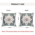 thumbnail image 6 of Boho Green Throw Pillow Covers 16x16 inch Set of 2, Bohemian Persian Carpet Double Sided Pattern Soft Plush Cushion Cover for Couch Sofa Bed Decorative, Only Pillowcase (No Insert), 6 of 6