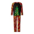 thumbnail image 3 of KOMOO Matching Christmas Pjs for Family Long Sleeve Tree Print Family Sleepwear Set Xmas Matching Pjs, 3 of 9