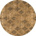 thumbnail image 1 of Ahgly Company Indoor Round Oriental Orange Industrial Area Rugs, 5' Round, 1 of 4
