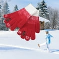 thumbnail image 5 of JVBTVB Christmas Women's Touch Screen Gloves - Winter Warm Split Finger Fleece Gloves with Touchscreen Compatibility for Phones, Outdoor, 5 of 6