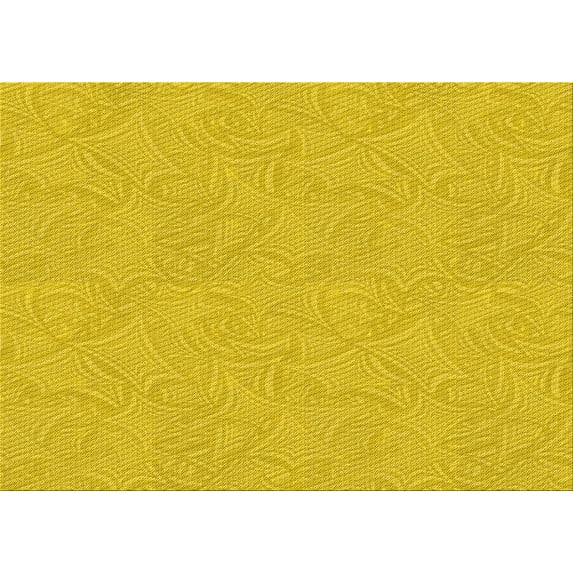 Ahgly Company Indoor Rectangle Patterned Golden Yellow Area Rugs, 4' x 6'