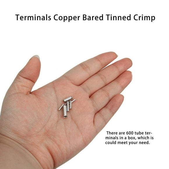 stanreset 600pcs Terminal Tube Wire Ferrules Cable Terminals Bared Crimp Part Repair Replacement Maintenance Facility Mainten