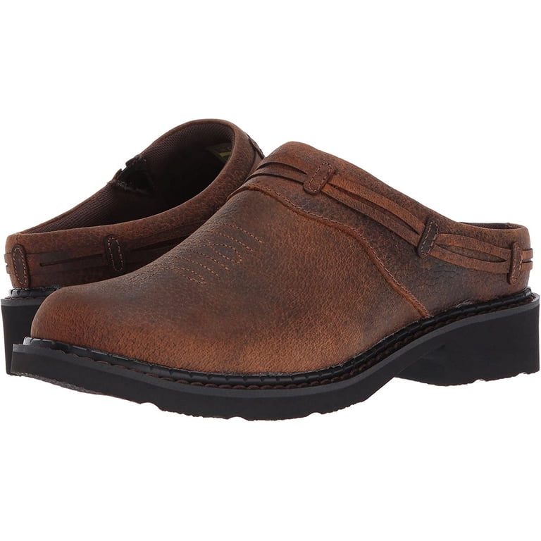 Roper Laces Womens Brown Leather Mules Shoes 9.5 - Walmart.com display picture 1