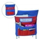 thumbnail image 5 of Bolsillo para silla de aula con múltiples bolsillos y etiqueta para nombre, para libros y papeles. Azul rojo, 5 of 9