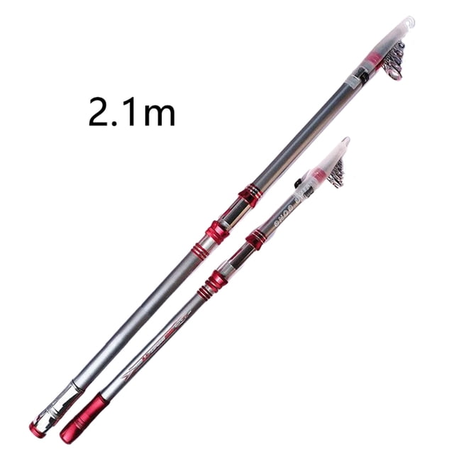 Portable Long Section Fishing Rods Fiberglass Angling Rod Fishing Tool for Angler's Holiday Good Gift