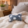 thumbnail image 5 of Bone-Shaped Pet Pillow for Small Dogs and Cats, Curved Neck Support Cushion, Soft Flannel Fabric, Washable, Cute Star Heart Paw Print Designs, Compact Travel Size, Cozy and Soft, 5 of 7