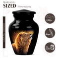 thumbnail image 2 of JAGASY Lion Urn for Ashes for Women, Black Small Urns for Human Ashes Keepsake, Yellow Lion Decorative Urns for Brother, Memorial Cremation Urn for Sister, (3 Inch), 2 of 7